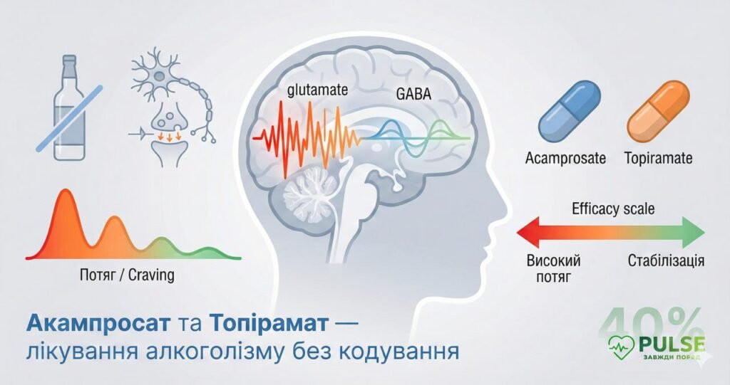 Акампросат та Топірамат: лікування алкоголізму без кодування