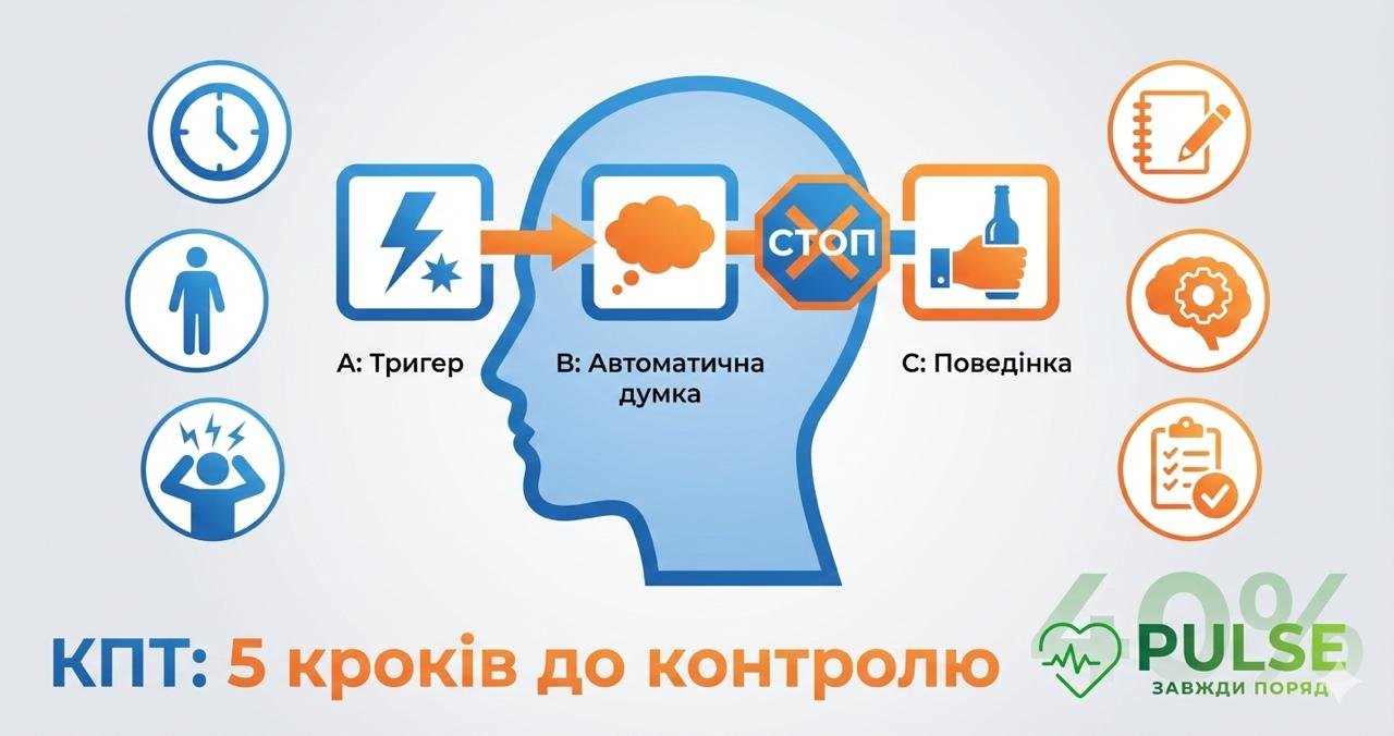 Когнитивно-поведенческая терапия (КПТ) для Алкогольной зависимости: Пошаговый план работы с триггерами, тягой и дезадаптивными мыслями.